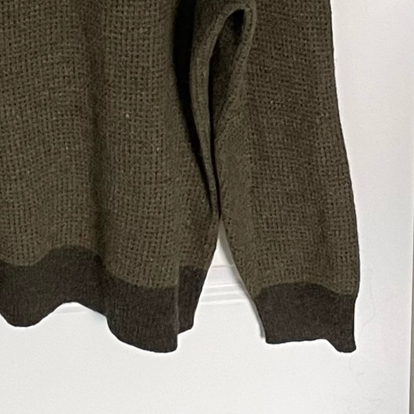 J. Crew Rugged Merino 1/4 Zip Black Gray Knit Pullover Sweater 47042 - Picture 5 of 15